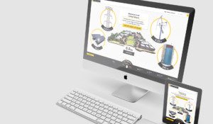 Mockup of the living campus website on multiple devices.