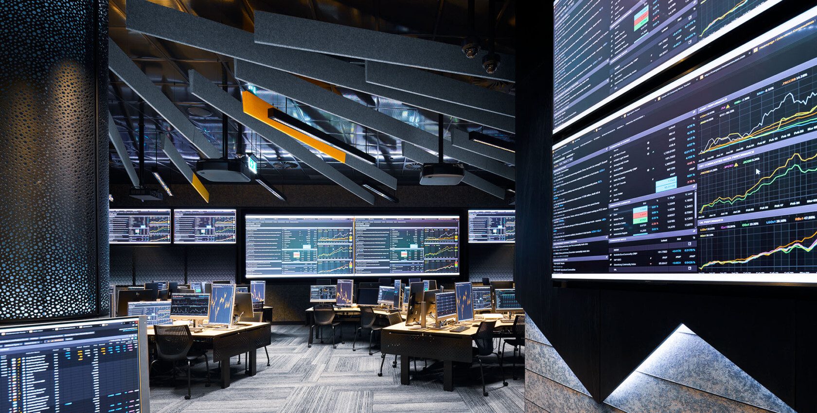 View of the CBS Trading Room