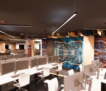 A render of the large lab in building 314